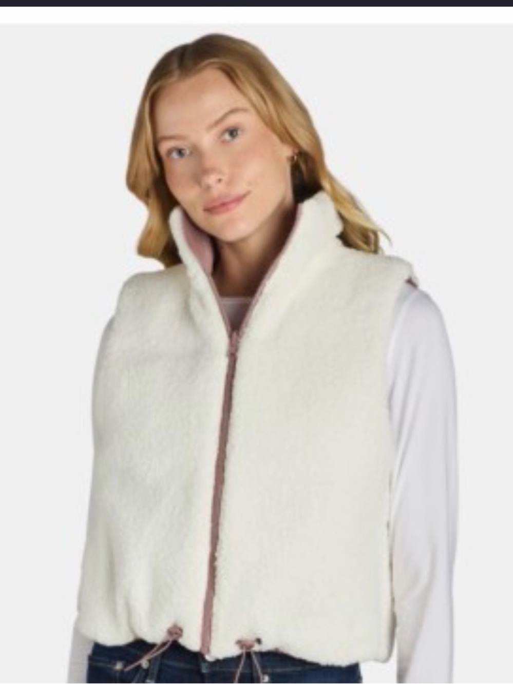 Women’s White Puffer Vest